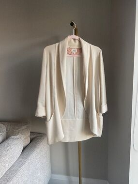 Aritzia Wilfred Cream Cardigan Blazer